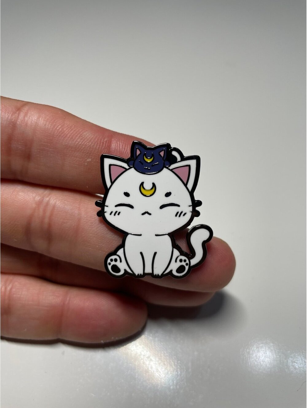 New Sailor Moon Artemis & Luna Cats Enamel Pins Cute Anime Advisors